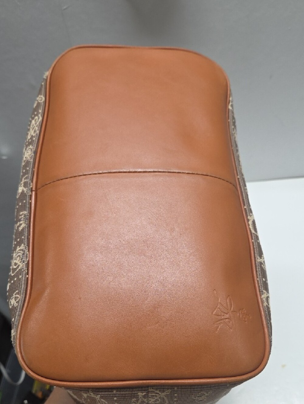 Lancel Daligramme Taupe Patterned Tote with Leather Trim Salvador Dali 2012 - Picture 3 of 16